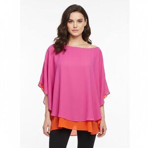 Pink and Orange Women's Top